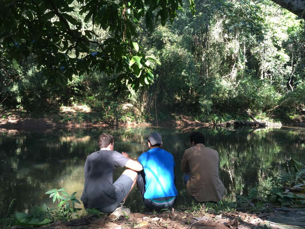 3 bros chilling by the river